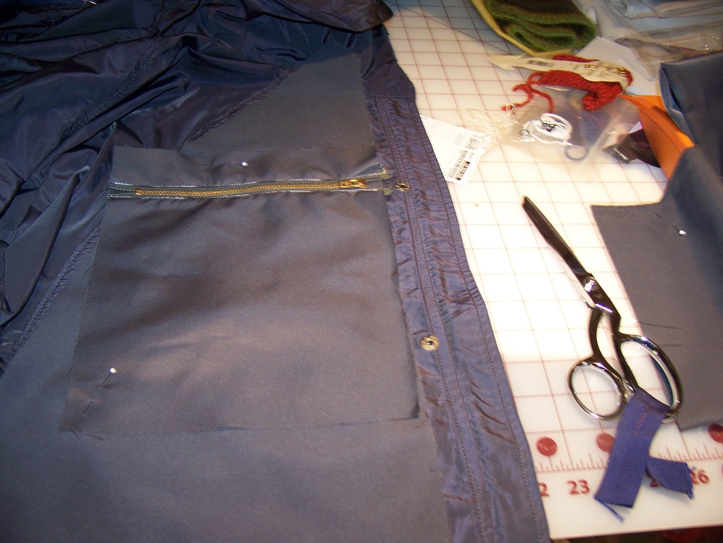 ernie k designs Adding pockets to existing jackets