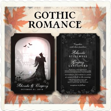 Gothic Romance Halloween Wedding Invite