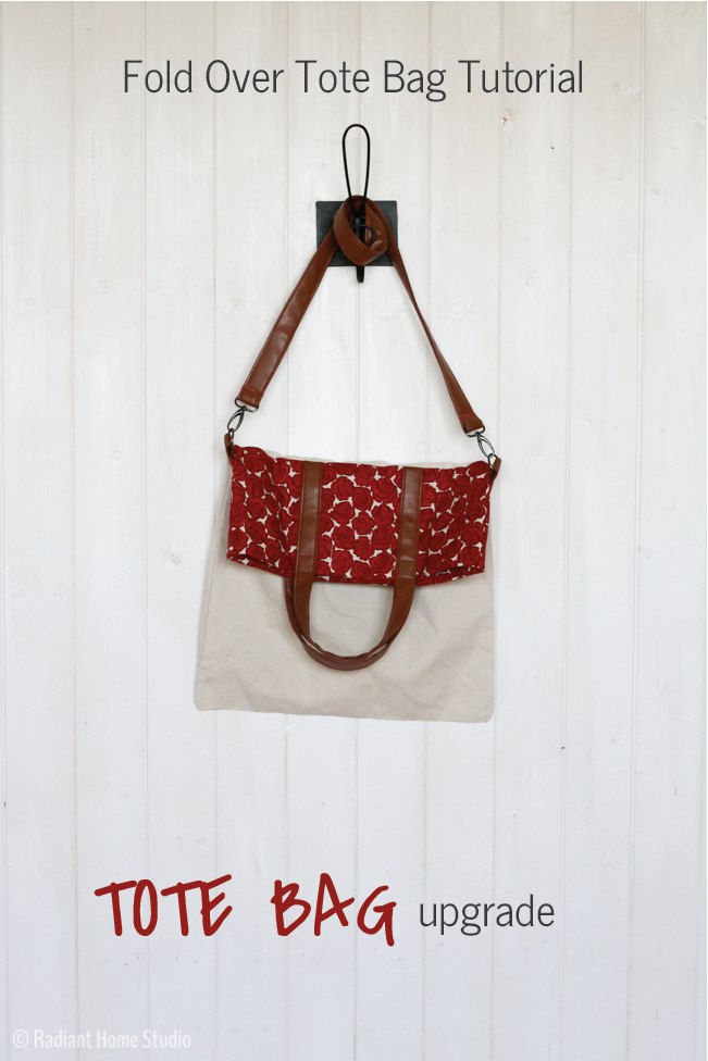 Fold Over Tote bag Tutorial - Easy Step to Step DIY!