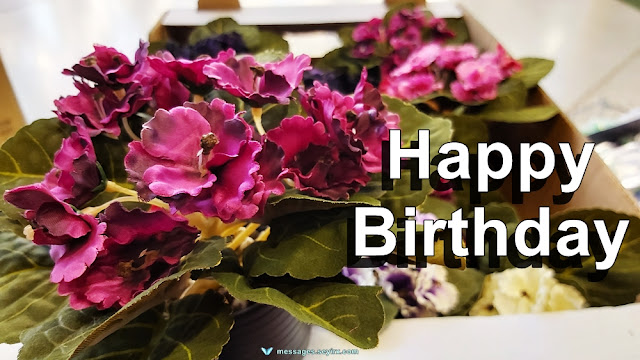 Floral birthday greeting card