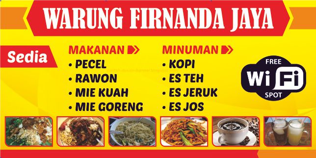 Spanduk Warung Makan Firnanda Jaya