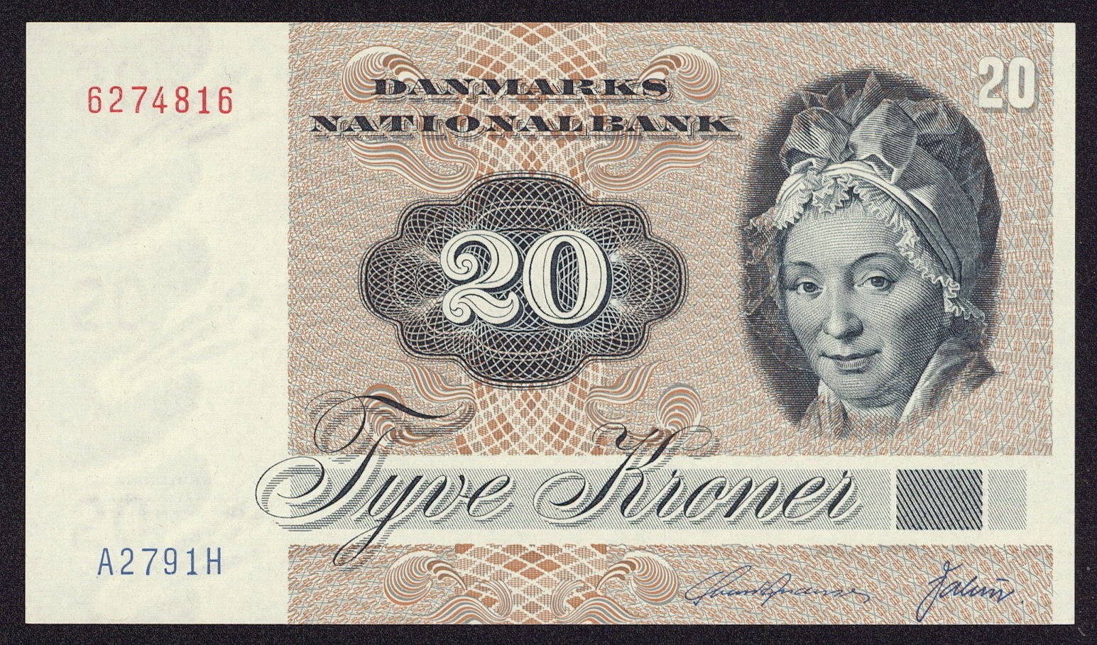 Denmark 20 krone banknote 1972|World Banknotes & Coins Pictures | Old