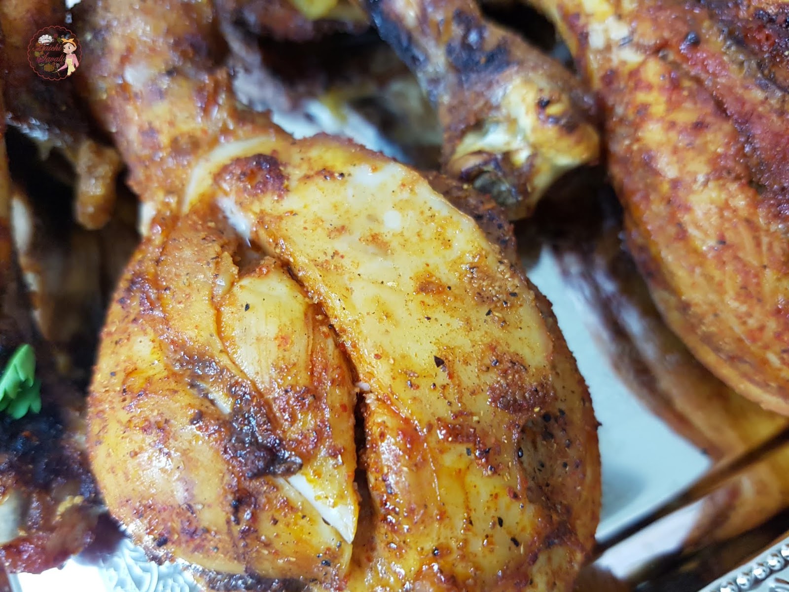 Roasted GarlicChicken Drumstick Aaichi Savali