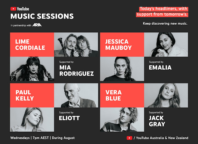 Image showing headliners for YouTube Music Sessions