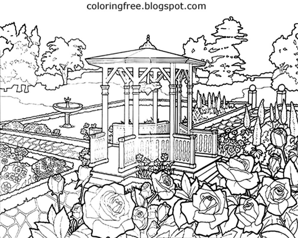 Garden Printable Coloring Pages