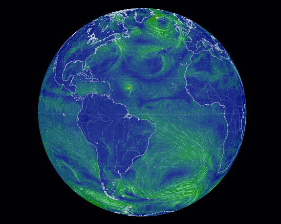 Wind across oceans