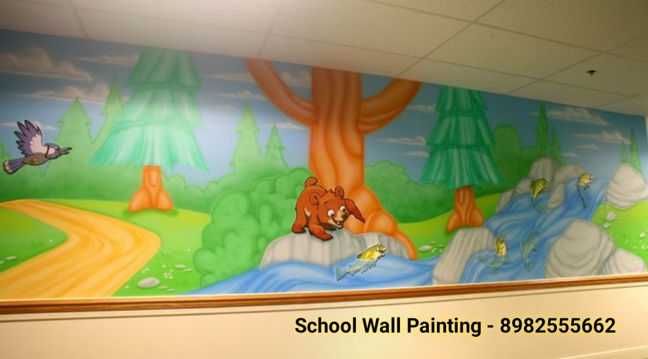 Playschool Wall Painting,Nursery School Wall Painting Artist,School