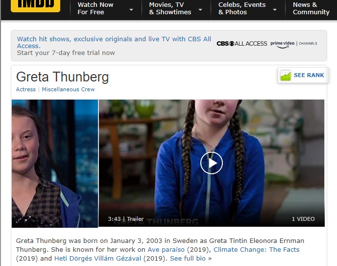 'greta thunberg effect' found as uk children's online activism spikes Decoding Satan: And the winner is….. #ClimateTheater #Greta