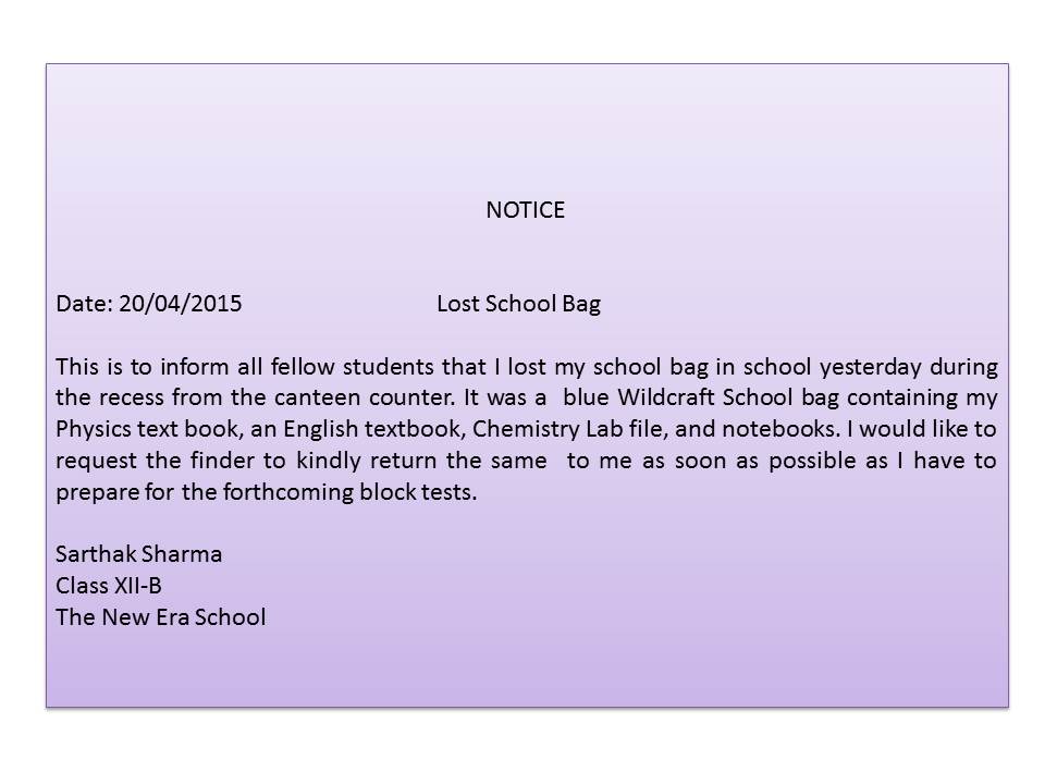 Rodrick Writes: How to write correct Notices in grade 11 and 12