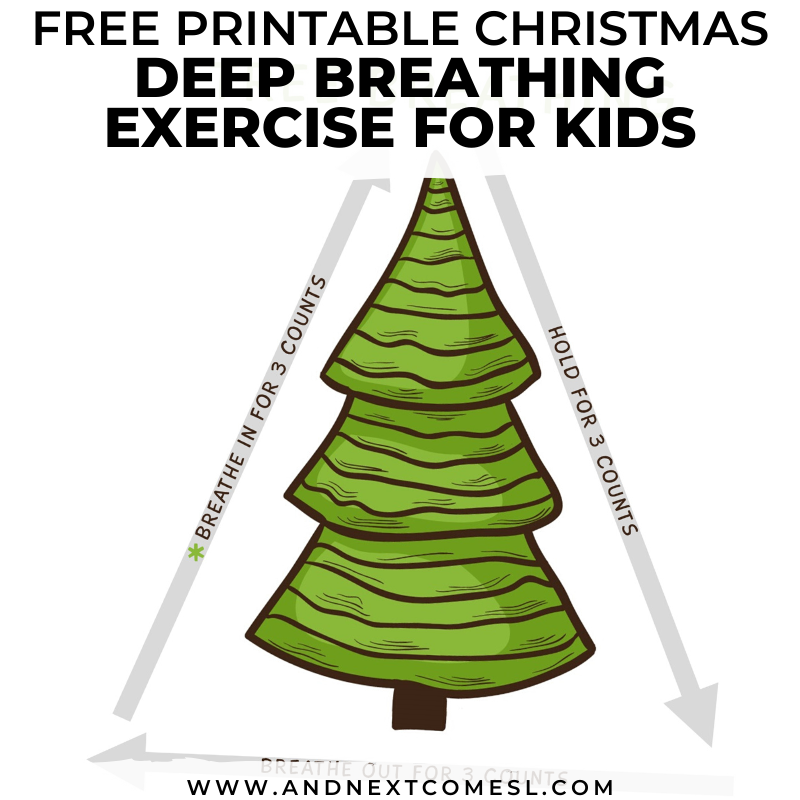 Christmas Tree Deep Breathing Exercise {Free Printable Poster Included