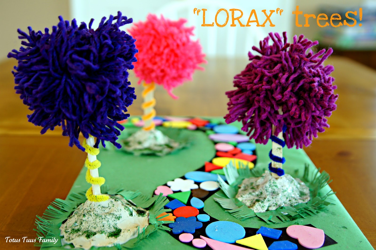 We Made A Lorax Tree Craft! Totus Tuus Family & Catholic Homeschool