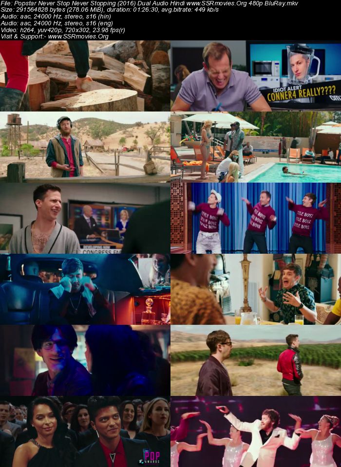 Popstar: Never Stop Never Stopping (2016) Dual Audio Hindi 480p BluRay