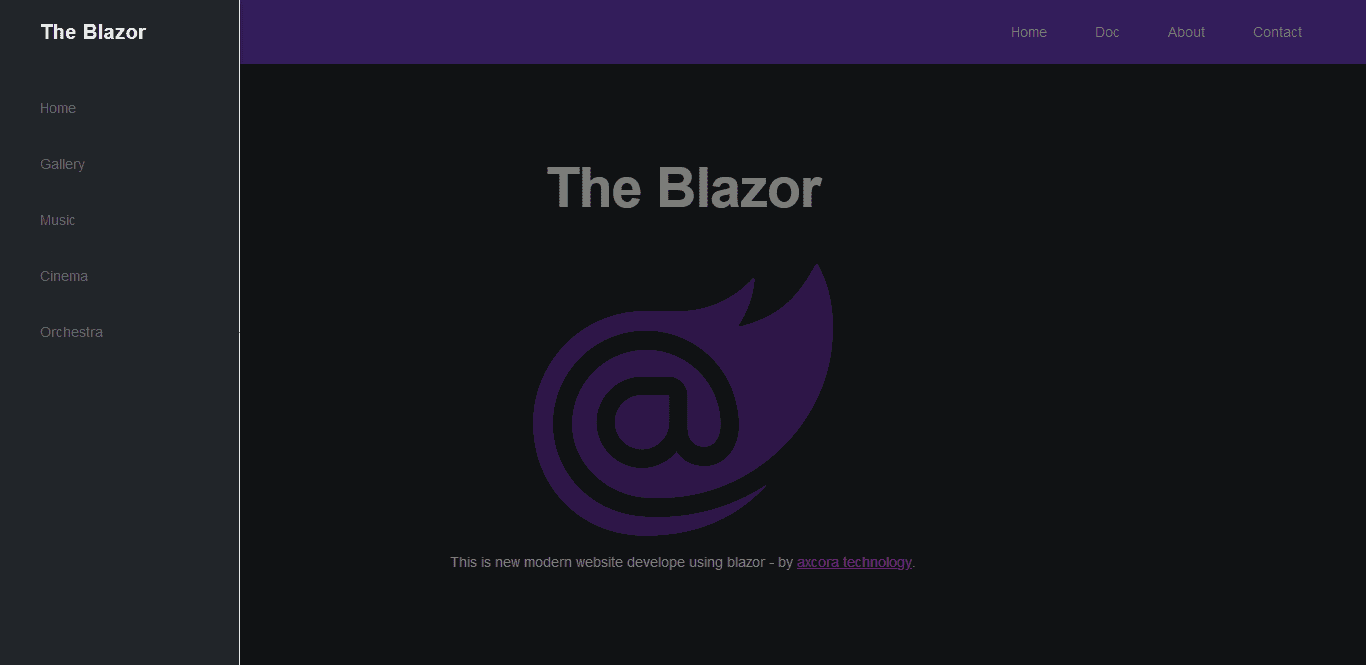 new modern website develope using blazor