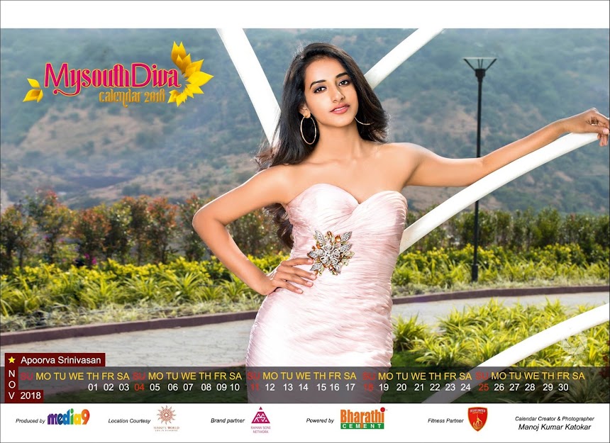 My South Diva Calendar 2018 - Apoorva Srinivasan