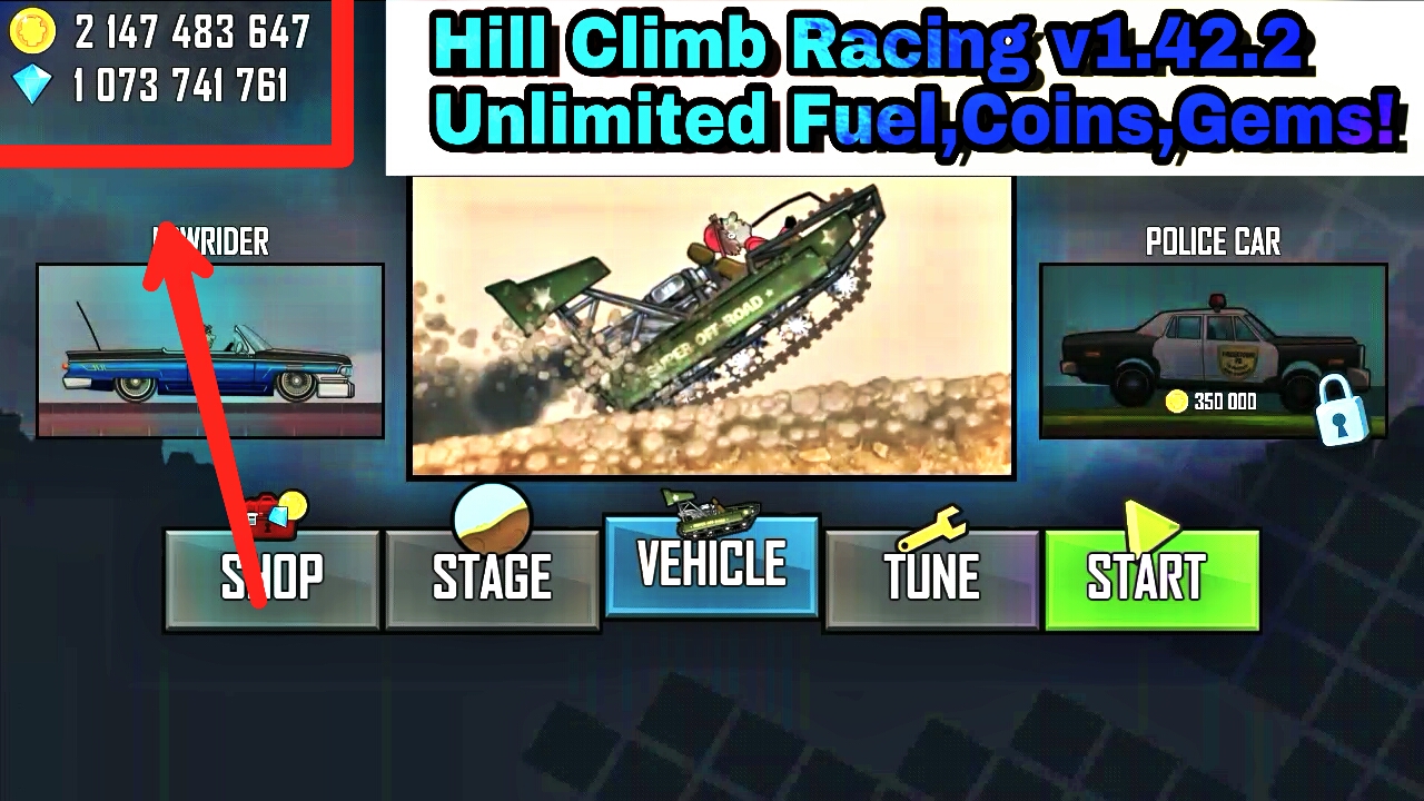 How To Get Unlimited Coin,Diamond And Fuel In Hill Climb Racing