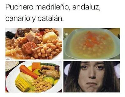 Puchero, madrileño, andaluz, canario, catalán