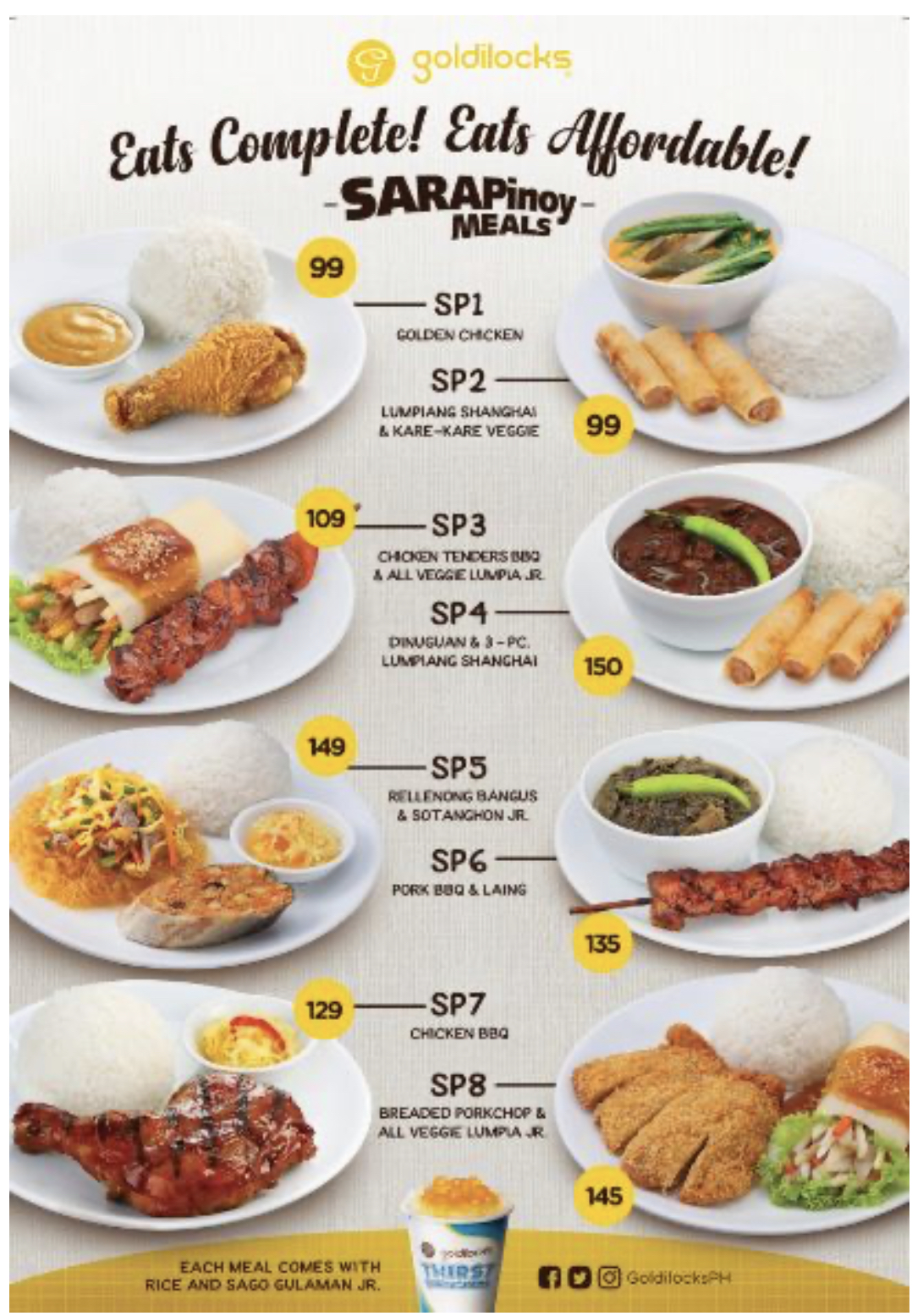 Choose to Choose Introducing Goldilocks Sarap Pinoy Lineup! Rolled