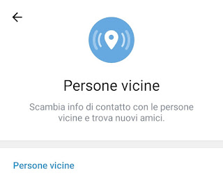 Telegram Messenger per Android Persone vicine