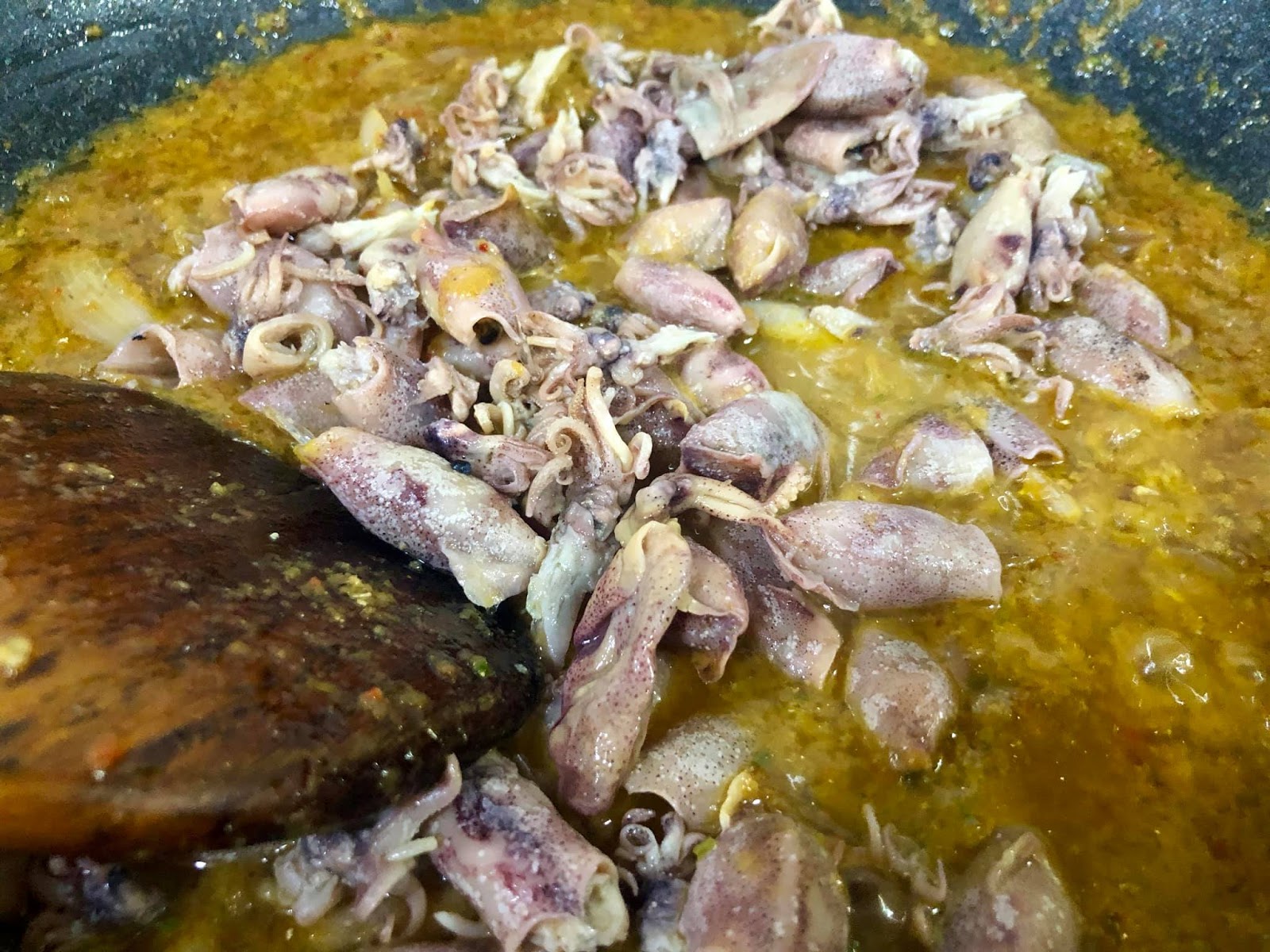 Sotong Asin Masak Tumis Cili Belacan Aku Sis Lin