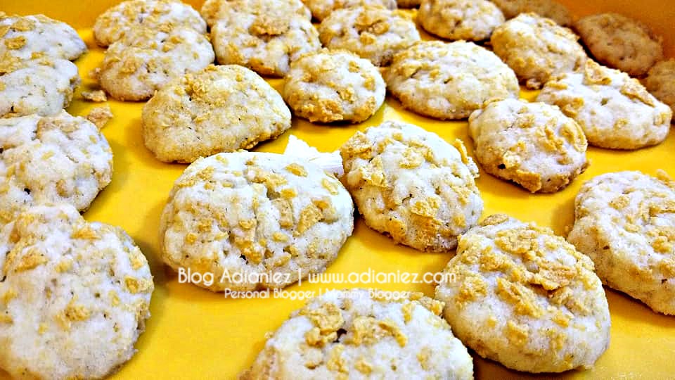 Resepi cornflakes crunchy cookies azlina ina