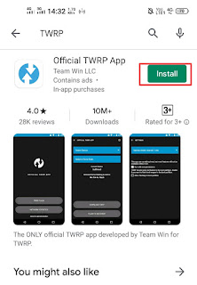 Step 1 - Install TWRP Application from PlayStore