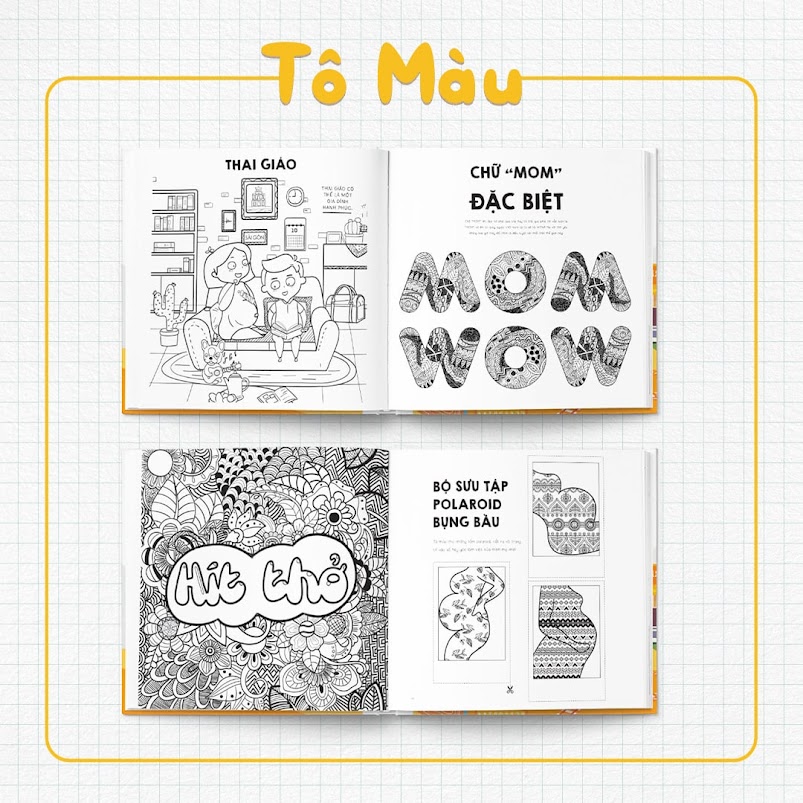 [A116] Sách tô màu dành cho Mẹ Bầu - Mẹ Bầu Zui