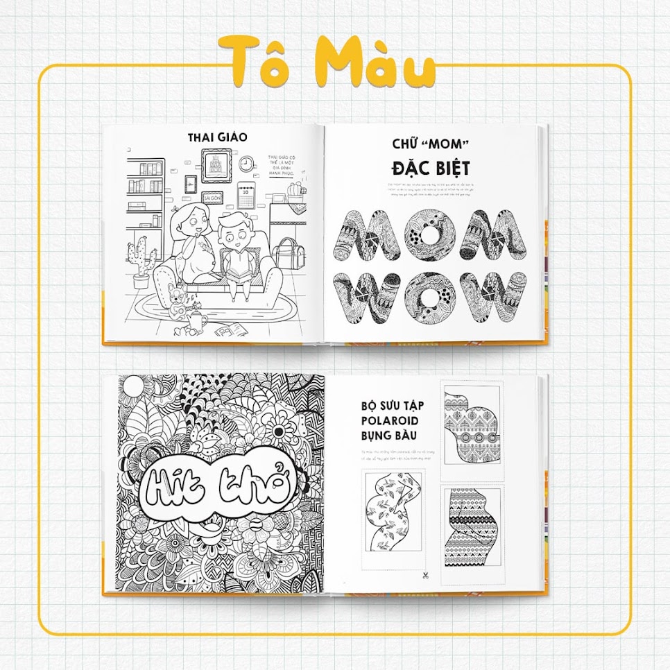 [A116] Sách tô màu cho Bà Bầu dễ thương nhất