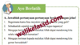 Kunci Jawaban Pai Kelas 4 Halaman 78 Pelajaran 7 Beriman Kepada Malaikat Allah Wali Kelas Sd