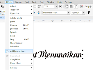 Cara Membuat Tulisan Miring di CorelDraw