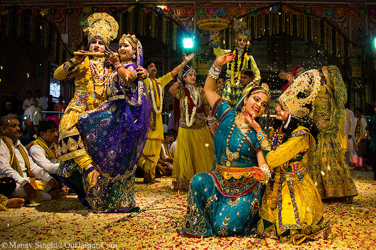 Celebtration of Faag Mahotsav at Govind Devji Mandir Jaipur