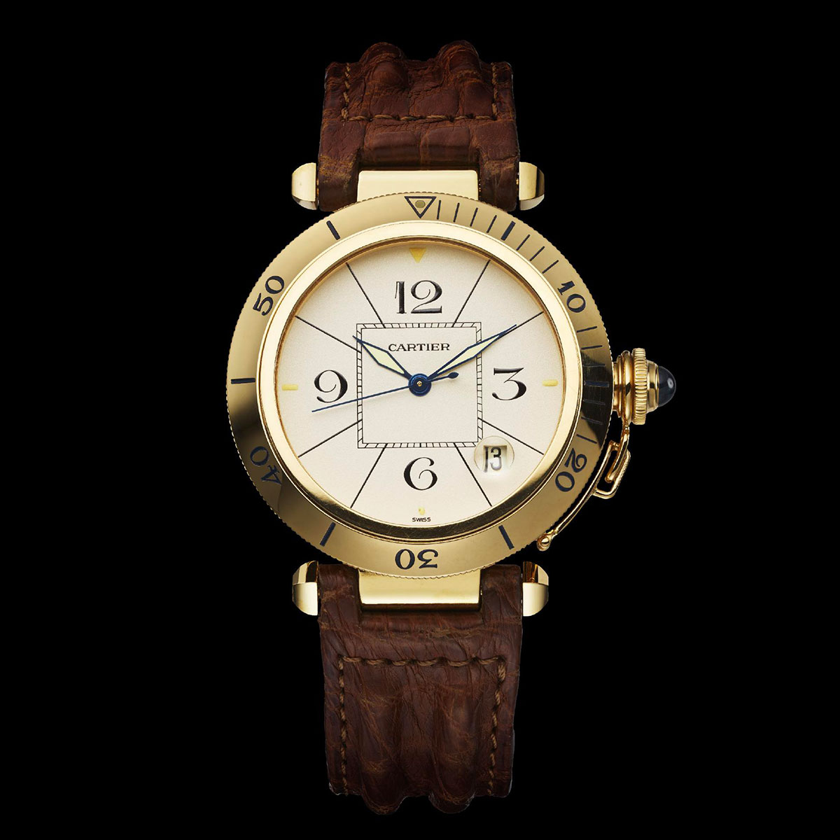 cartier pasha watch leather band