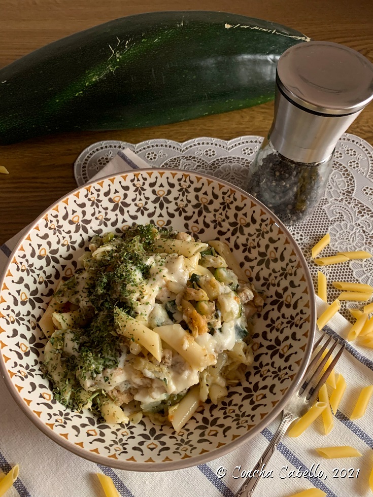 Macarrones con Pollo y Calabacín al Aroma de Limón macarrones-pollo-calabacín-limón