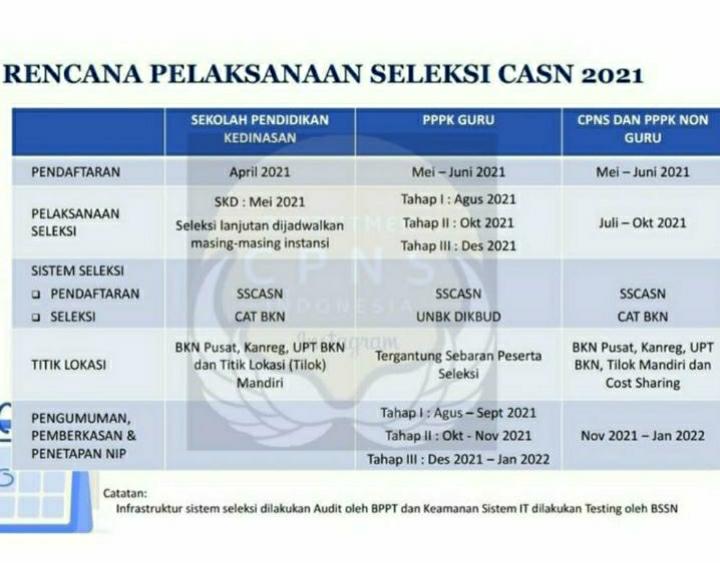 Update Jadwal Rekrutmen Casn 2021 Terbaru Rincian Formasi Dan Tanggal Seleksi