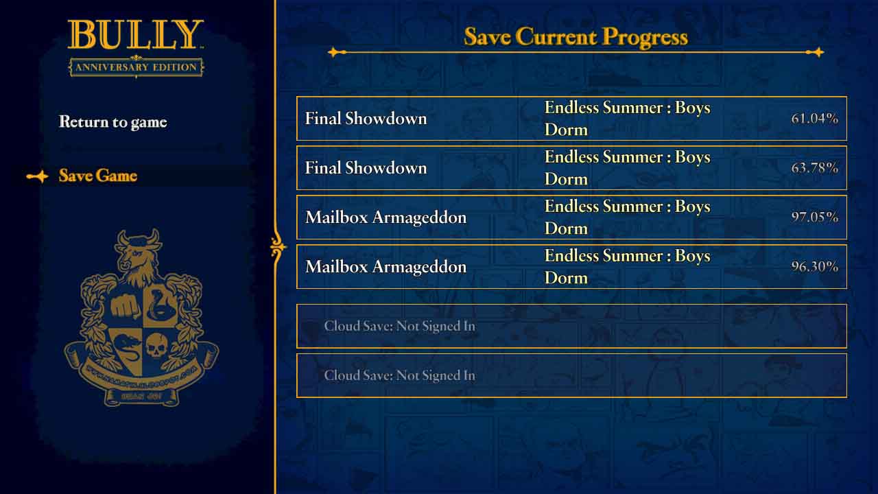 ANDROID - Bully: Anniversary Edition - 100% Save Game – YourSaveGames