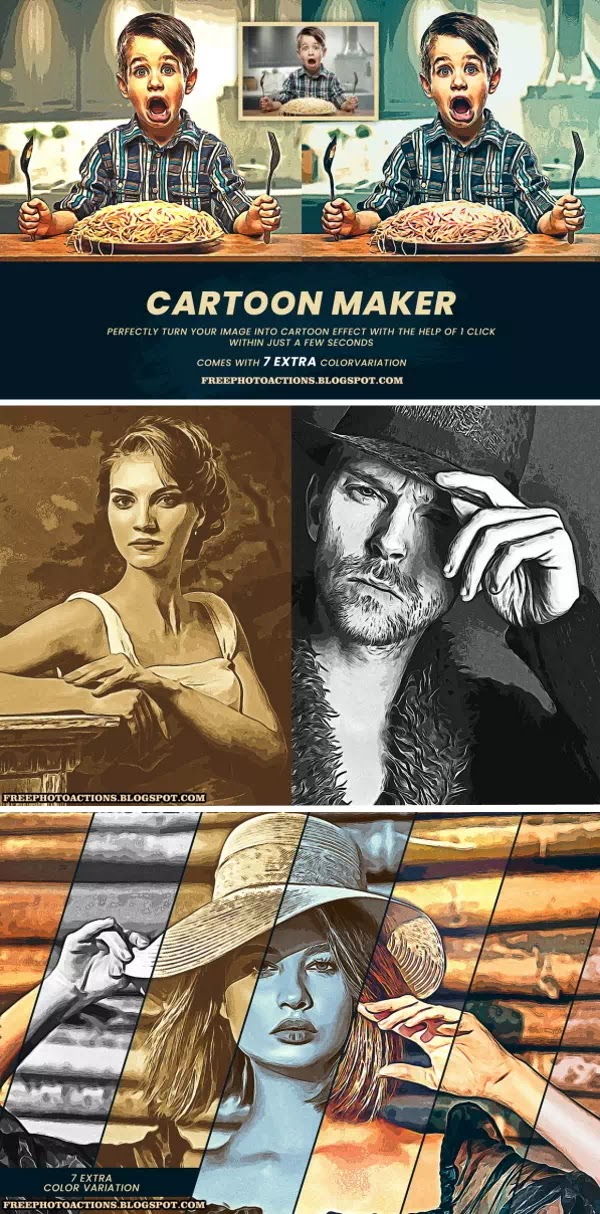 Cartoon Maker Photoshop Action 6424304