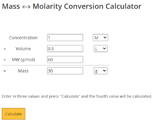 AAT Bioquest: Online Molarity Conversion Table And Conversion Calculator