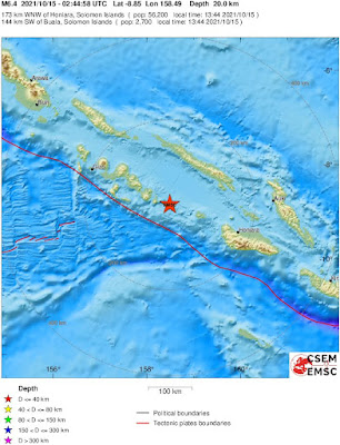 Powerful Magnitude 6.6 Earthquake Strikes Solomon Islands