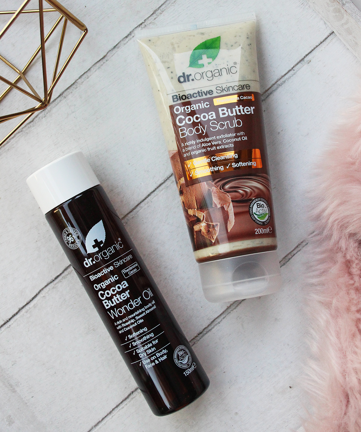 Dr. Organic Cocoa Butter Body Scrub + Wonder Oil A Beauty To Rock