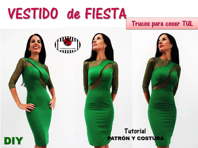 Cómo hacer un VESTIDO DE FIESTA. TRUCOS para COSER TUL. DIY Patrones y costura