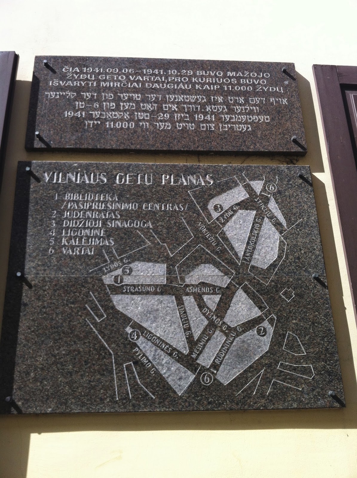 Map of the Jewish Ghetto in Vilnius