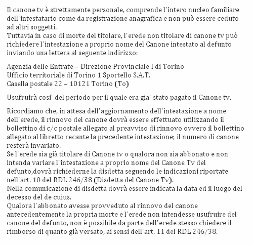 scaricare modulo disdetta canone rai