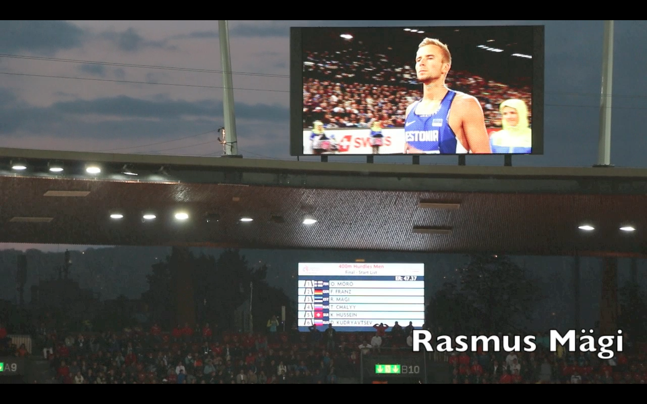  VIDEO: Rasmus Mägi 400 m tõkkejooksu finaal Zürichis       