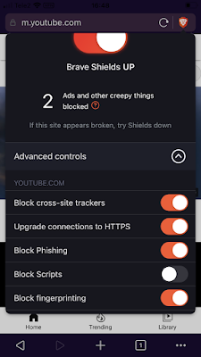 Brave block settings