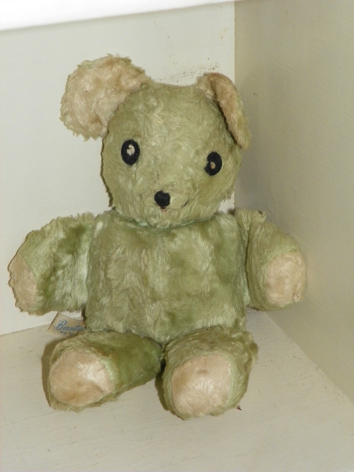 Rachel Rose Mercantile Vintage Bantam U.S. Toys Teddy Bear with Rattle