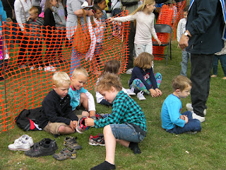 queue for the bouncy castle st marys portsea may fayre
