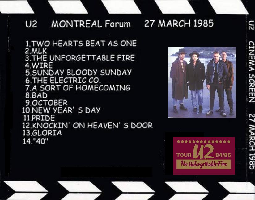 FRESH & ALIVE! - En Vivo Y En Directo.: U2 'Cinema Screen