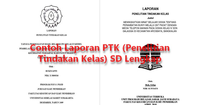 Download Contoh Laporan Ptk Penelitian Tindakan Kelas Sd Lengkap Operator Sekolah