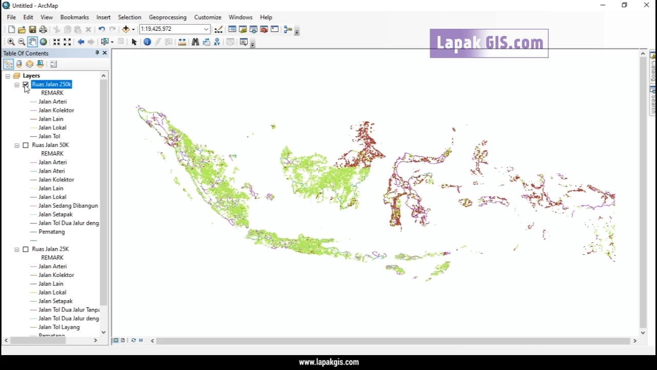 Data Shapefile Jalan Indonesia Terlengkap Gratis