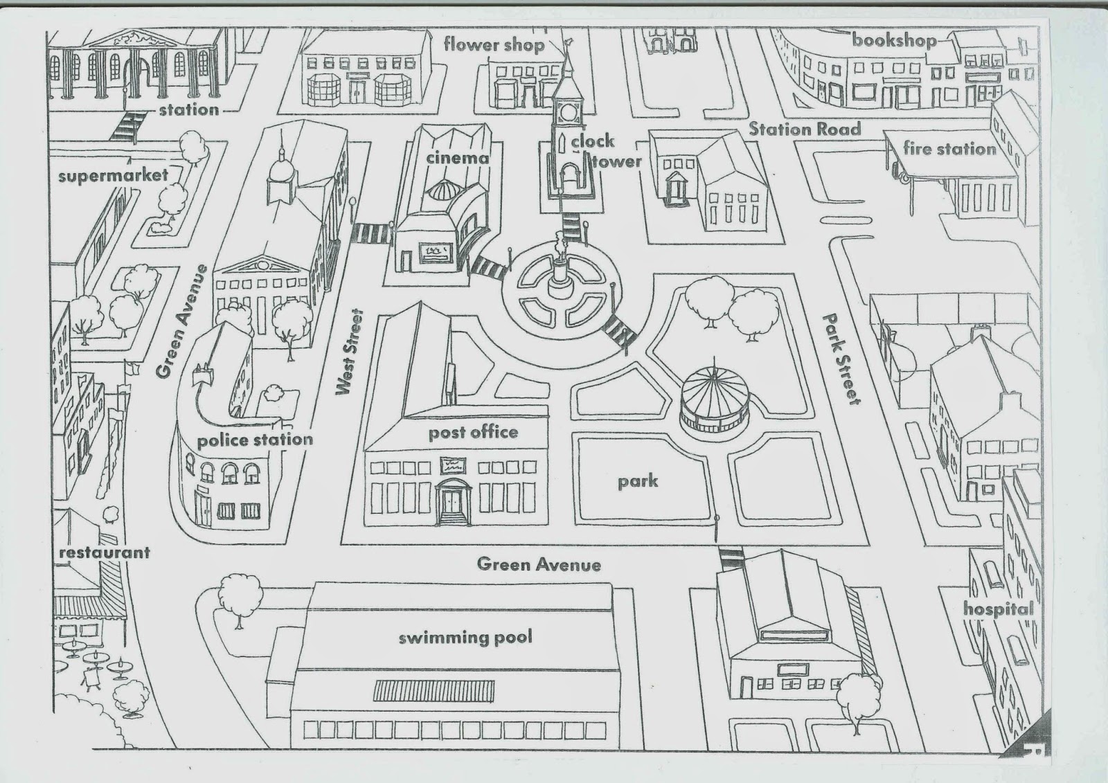 план города на английском языке. карта масштаба 1 25000 топография. описание карты города. описание карты города. описание города на английском.