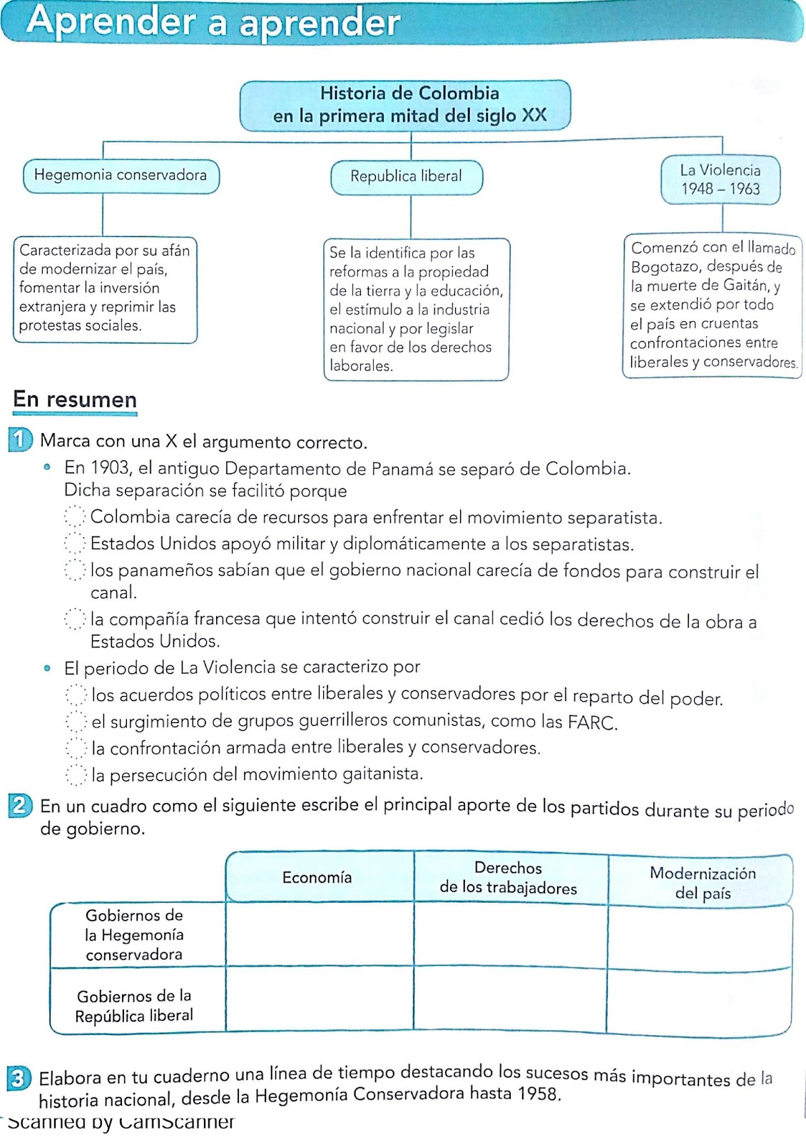 Actividades Del Profe Campo Elias Colombia Siglo Xx
